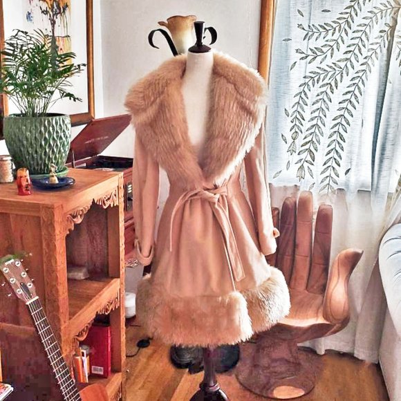Vintage Jackets & Blazers - Vintage 70s Arnel Penny Lane Faux Fur Coat
